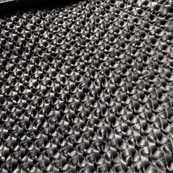 Genuine soft Leather woven black bohemian bag designer handmade vintage vibes - Picture 10 of 17